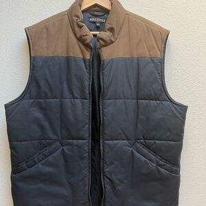 J. Crew Two-Tone Puffer Vest in Brown and Gray